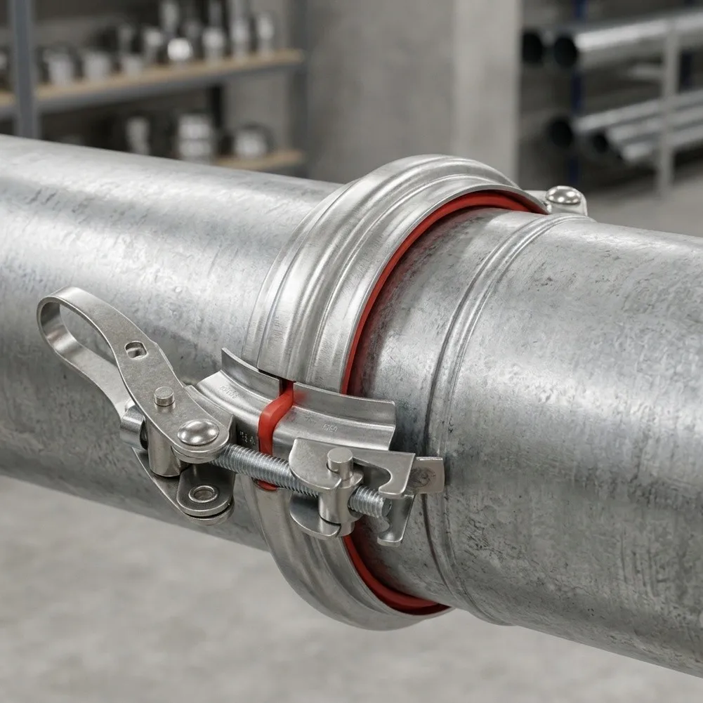 Quick-Deploy Hose Clamp Constructed from Galvanized Steel with Full Rubber for liner for Consistent Sealing Force on Pipes