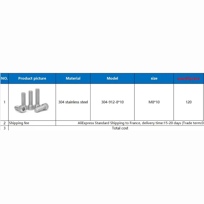 

NINDEJIN Screw Bolts Nuts Customized Link