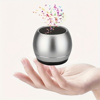 Luxury Mini Bluetooth Metal Silvery Speaker TWS Portable Car Audio Wireless Stereo Steel Gun Heavy Subwoofer Outdoor Loudspeaker