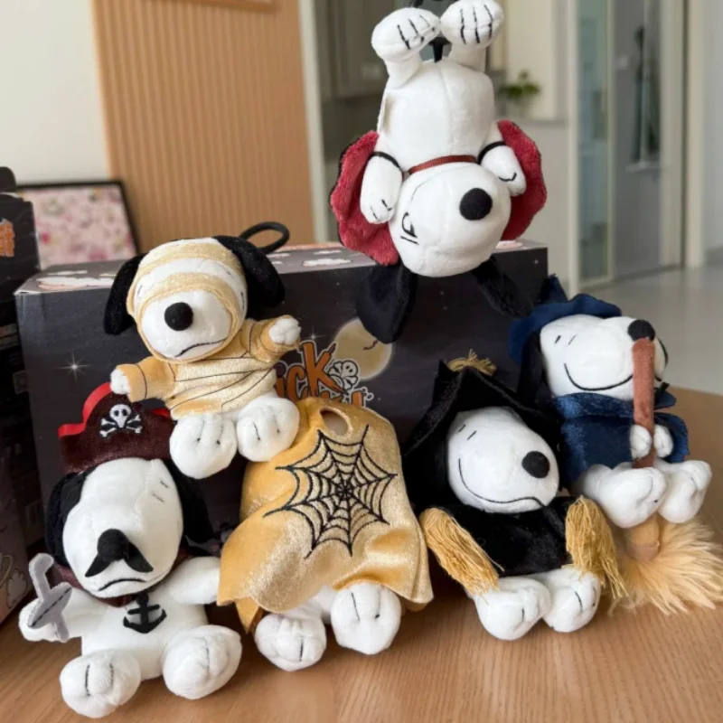 Official Snoopy Plush Keychain Mischief Party Series Blind Box Witch Style Cute Collectible Toy Birthday Gift For Girls
