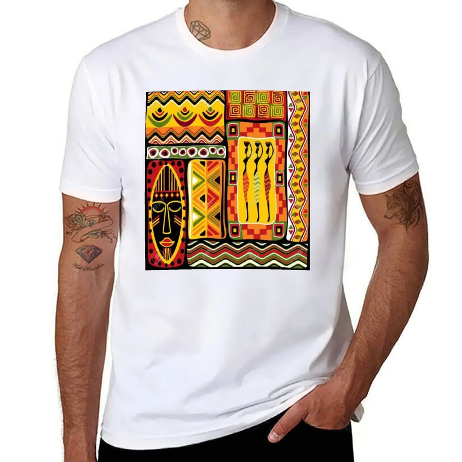 

african designs T-Shirt t shirt men 100% cotton luxury brand t shirt man designer T-Shirt