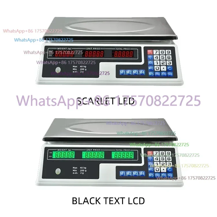 Clara Tools StoreDigital price scale electronic price calculation scale LCD digital upgraded commercial food meat weight scaleCl