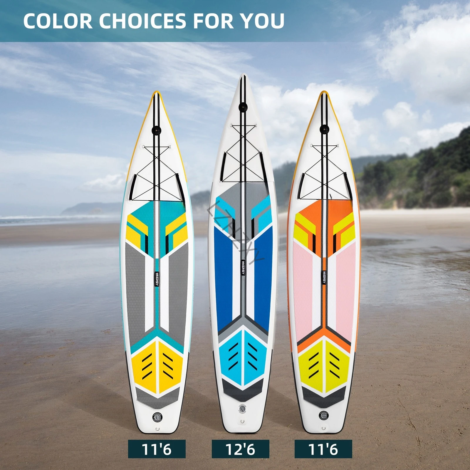 Inflatable SUP Board, Portable Travel 2-Person Family SUP, Multifunctional Water Surfboard for Outdoor Family Water Trips