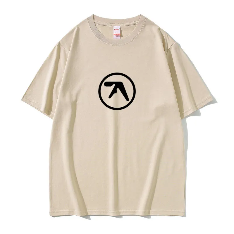 Aphex Twin Logo Print T-shirt Men Women Casual Cotton Vintage Short Sleeve T Shirts Male Hip Hop Oversized T-shirts Streetwear
