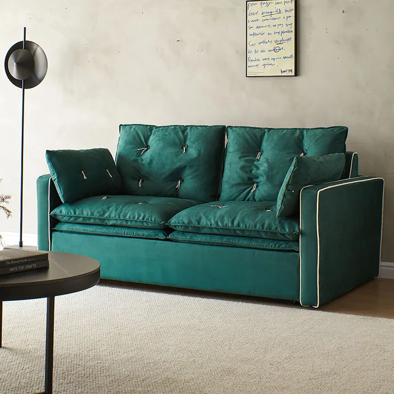 أريكة سرير من القماش الكلاسيكي، سرير أريكة قابل للطي متعدد الوظائف، شقة صغيرة مزدوجة مزدوجة الأغراض، مرتبة فاخرة فاخرة خفيفة #3