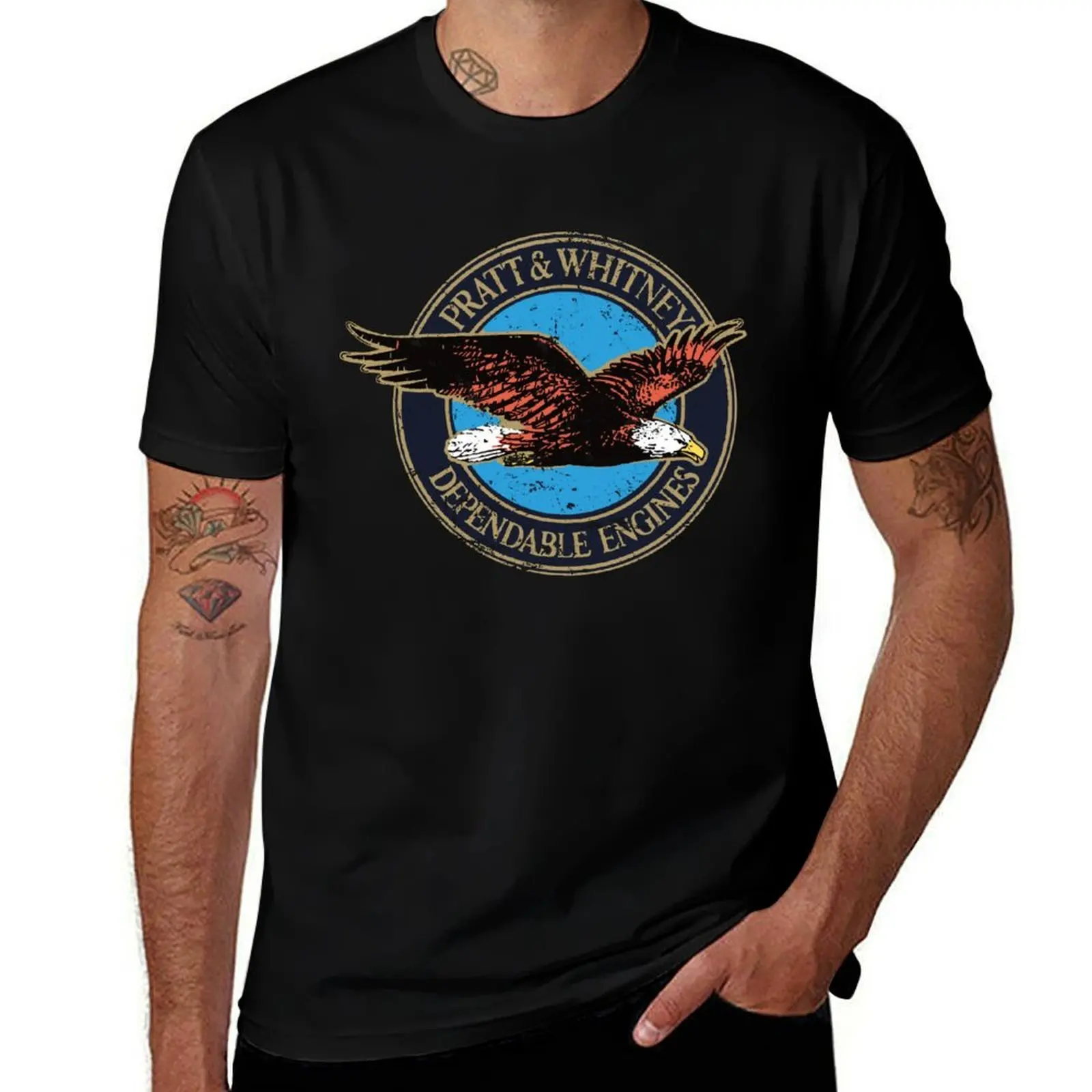 

logo Dependable & Whitney vintage Engines Pratt classic T-Shirt Plus Size Street Style Tee