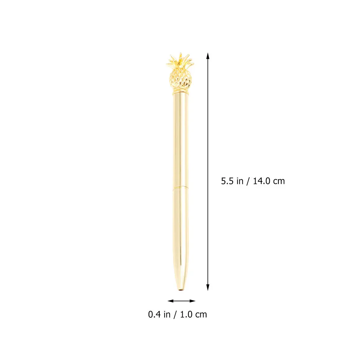 Reflective Gold Gel Ink Pen Pineapple Design Student Supplies Creative School Office Colored Ballpoint Pen Cool Metal Roller