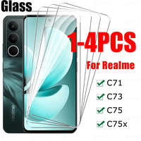 1-4Pcs Tempered Glass For Realme C71 Screen Protector RealmeC71 RealmeC73 Realmy C73 C75 C75x C 71 73 75 75x 4G Protective Film