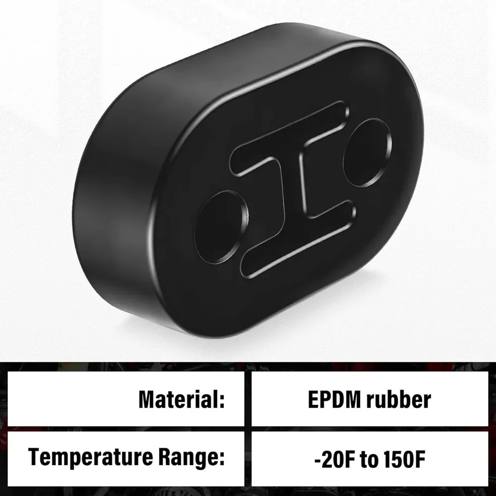 Universal Car Exhaust Rubber Hanger 2 Hole Shock Absorption Mount Bracket Vibration Damping Isolator Extended Length