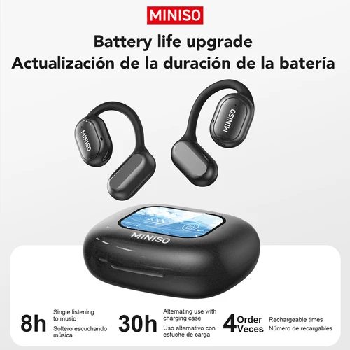 Imagen 2 del producto Auriculares inalámbricos MINISO X30, auriculares de traducción Bluetooth, auriculares para Chat, viajes de oficina, aplicación ecualizador de traducción en tiempo real