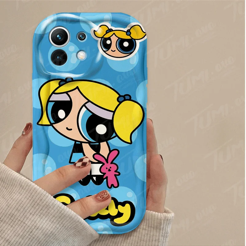 P-Powerpuff Girls Wave Phone Case For Xiaomi 13T 12T 11 Lite 5G NE 11i 12 13 10T 10i POCO X3 Pro NFC X4 GT X6 X5 F3 F4 F5 Cover