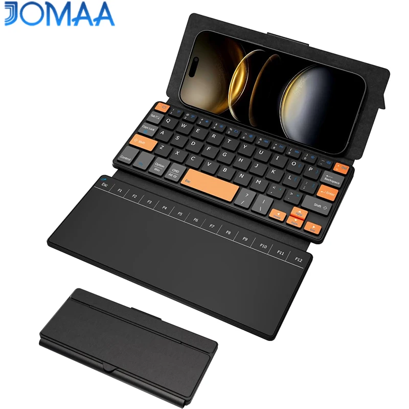 

JOMAA Travel Keyboard with Touchpad, Universal Compact Keyboard with Large Trackpad & Any-Angle Stand for Android/iOS/Windows