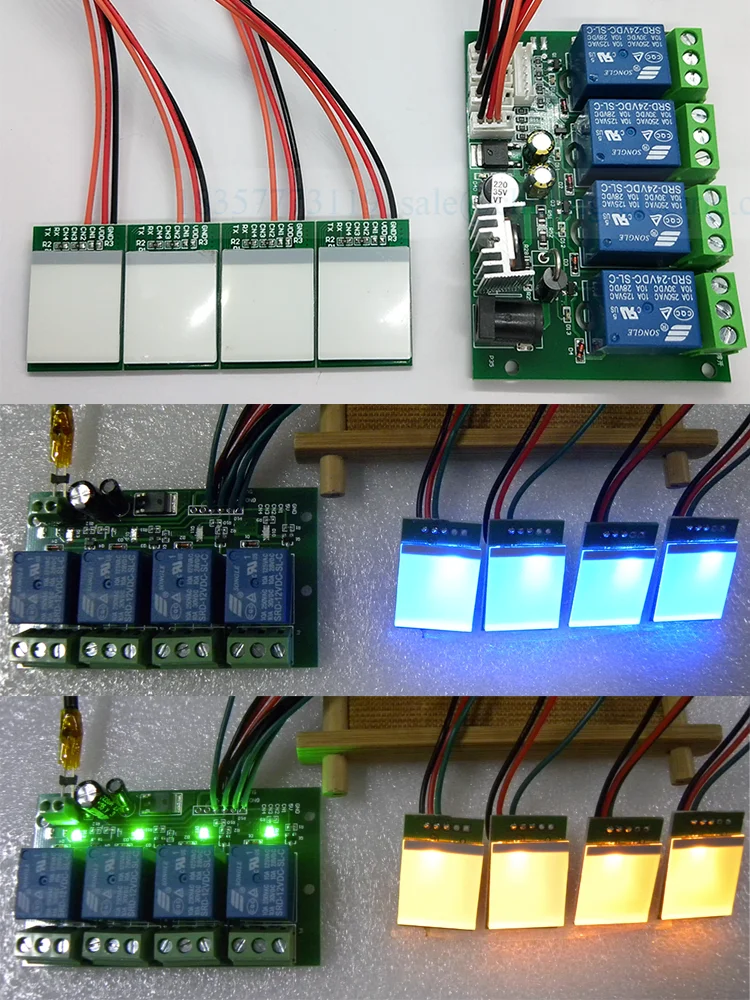 4 ways touch relay board 12V 24V four channels normal open normal close relay module