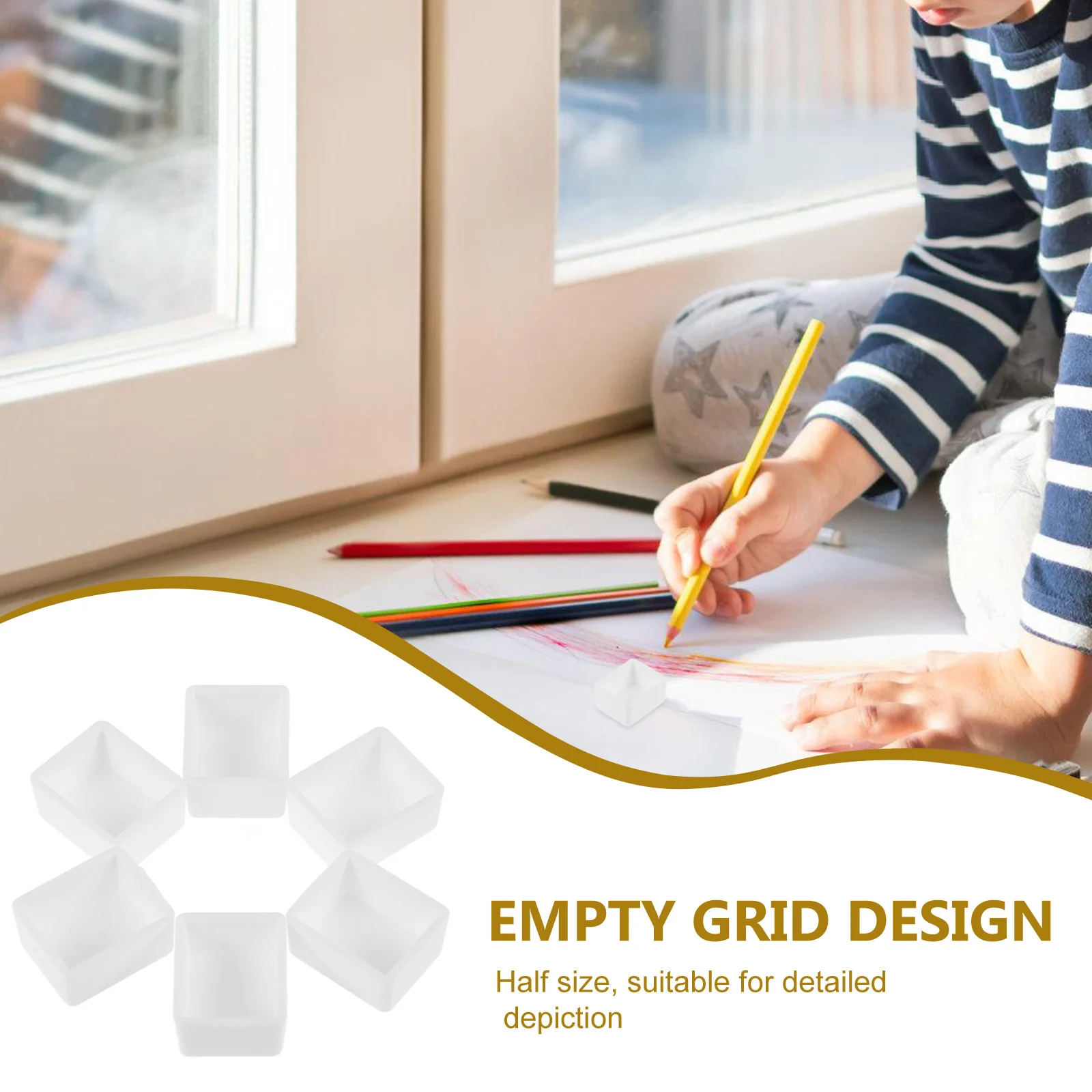 

24Pcs Watercolor Half Pans Empty Plastic Paint Containers for Traveling Outdoor Painting Drawing Kit Storage Case