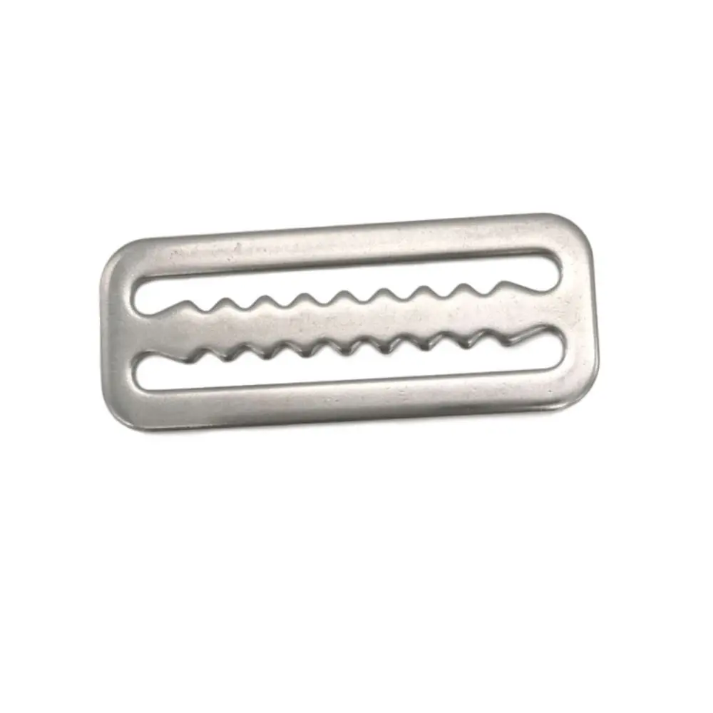 1/5PCS Slide Keeper Ring Diving Weight Belt Stainless Steel Double Slot Structure Strap Buckle Serrated Locking