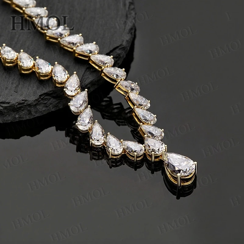 

Теннисная цепочка в стиле хип-хоп с муассанитом VVS1 с цвет GRA D, стерлинговое серебро 925 пробы, вечерние украшения для женщин и мужчин, оптовая продажа harms