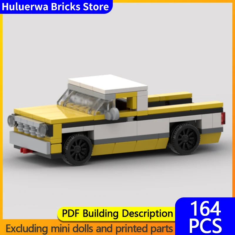 

Модель Speed Champion MOC, строительные кирпичи C10, классический ретро американский грузовик, модульные технологии, подарки, сборка, детские игрушки, костюм
