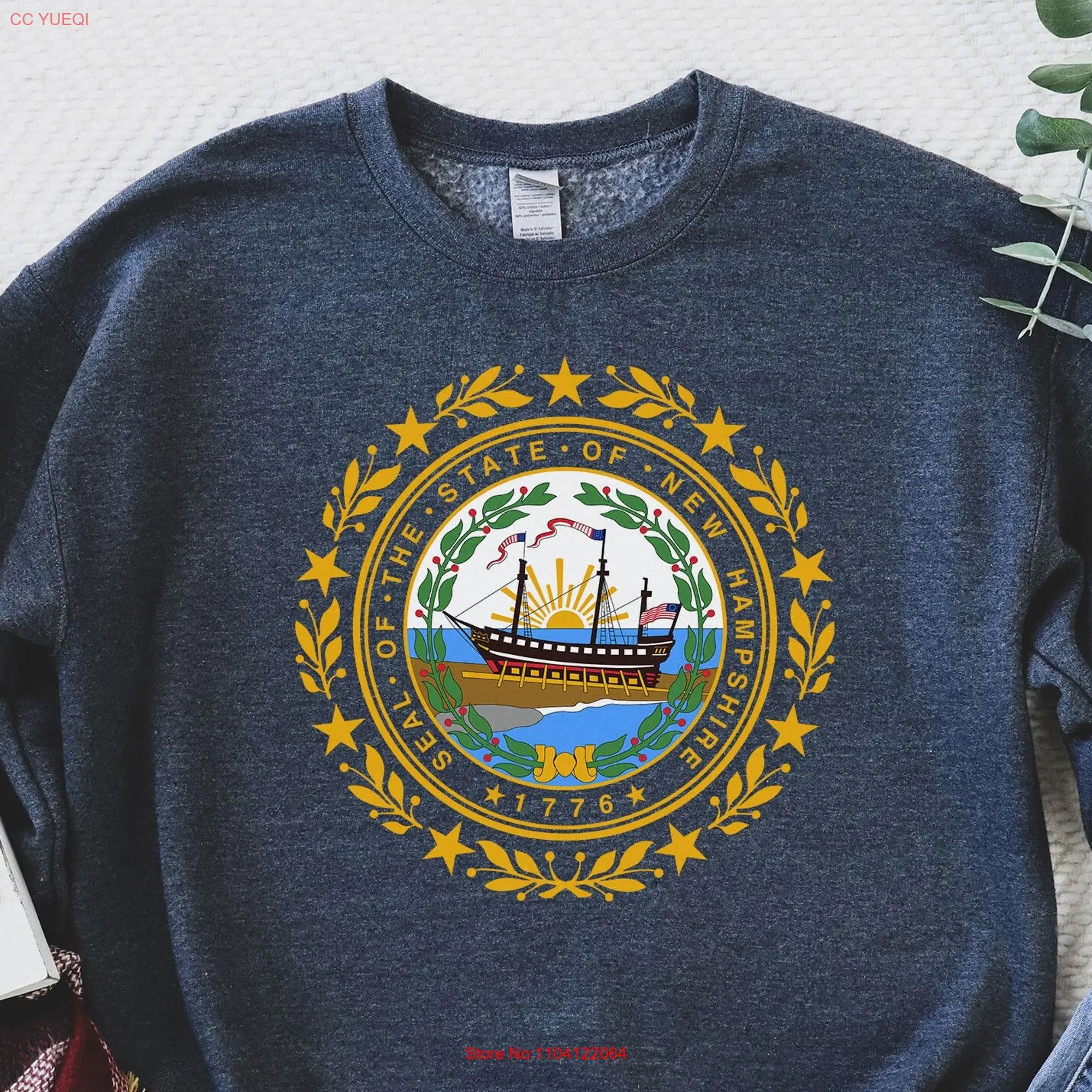 

Футболка с длинным или коротким рукавом New Хэмпшир