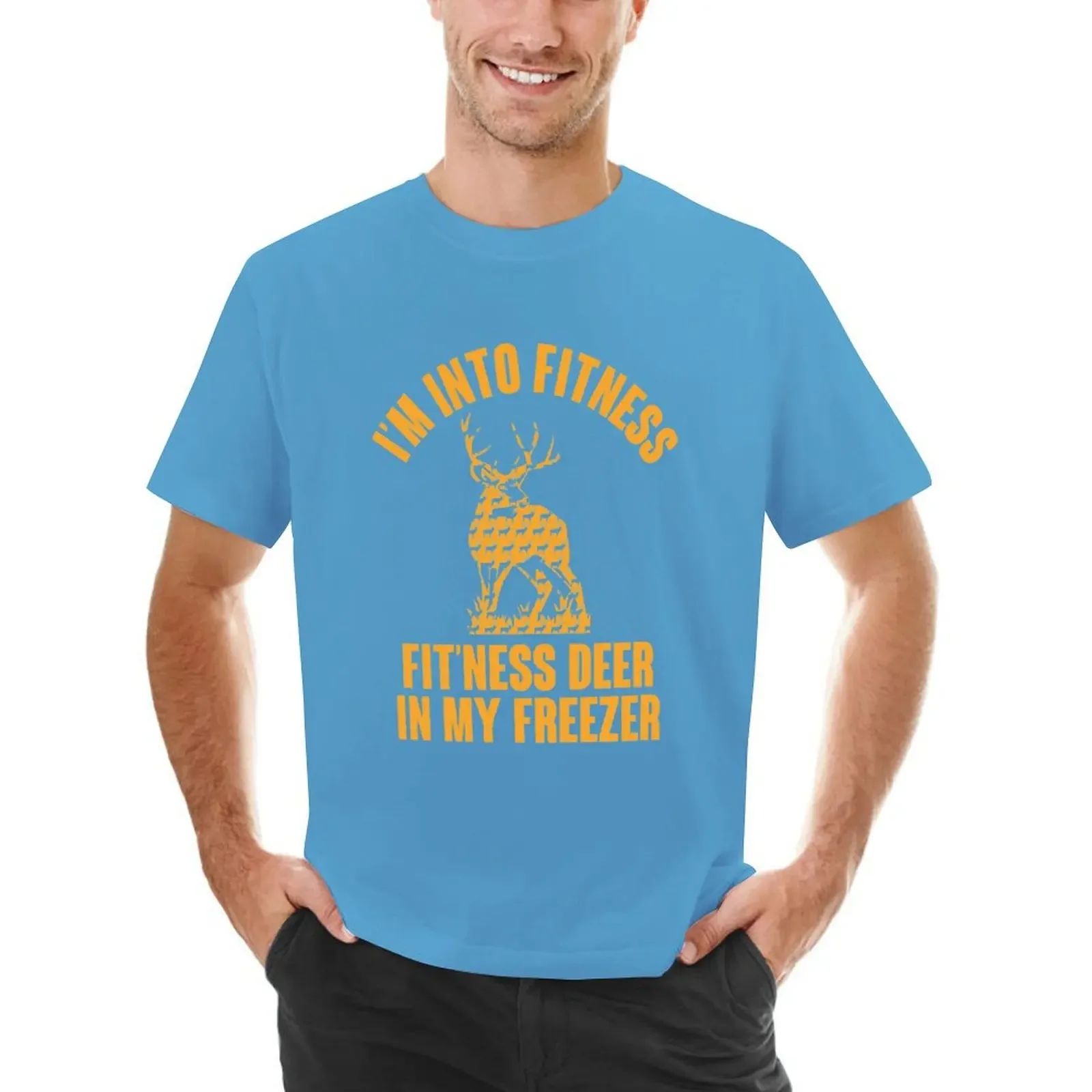 

I'm Into Fitness Fit'ness Deer In My Freezer Funny Hunting T-shirt quick drying new edition sublime oversizeds Men's t-shirts