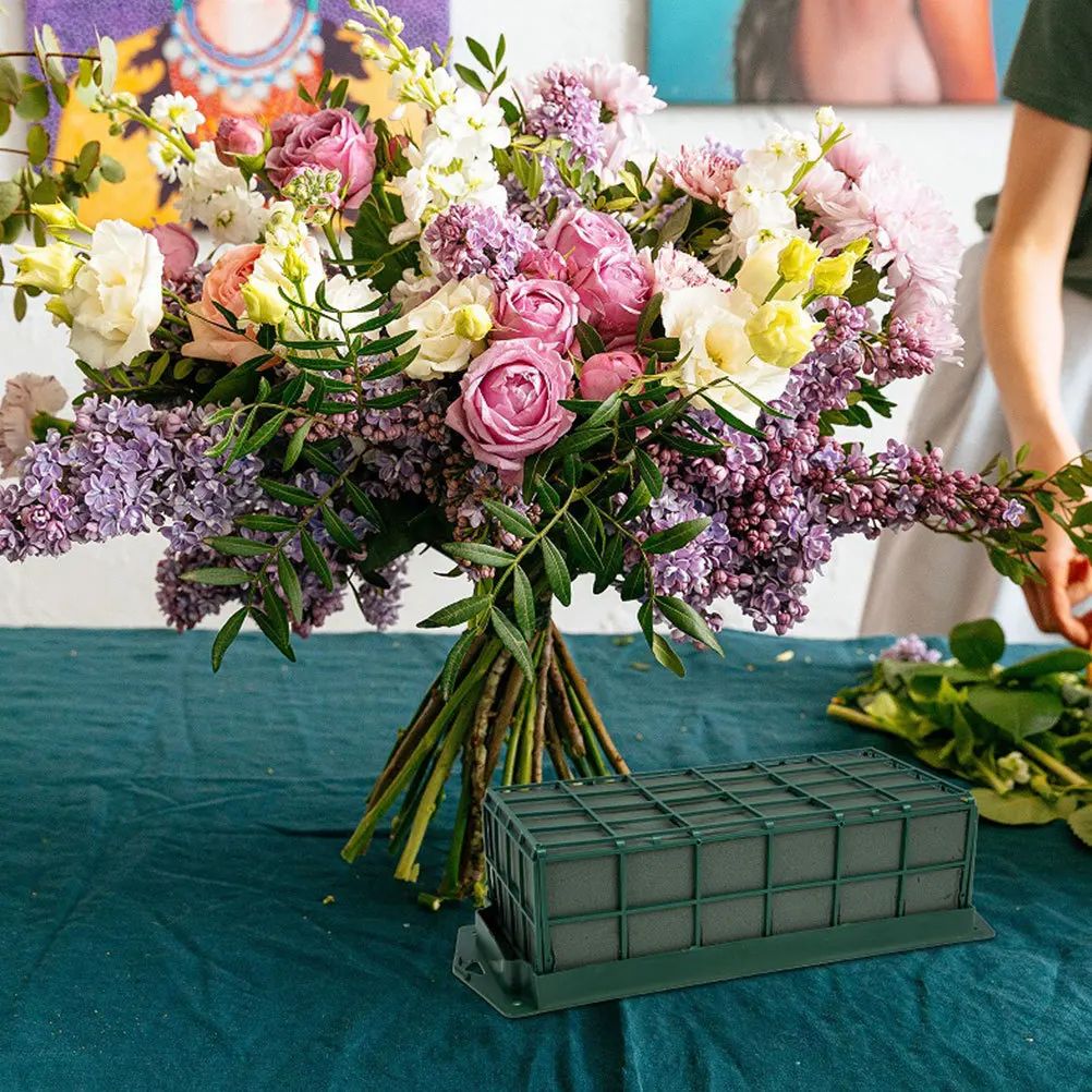 2 pçs arranjo floral lama premium água absorver flor espuma gaiola simples base de flor adequado para diy decoração floral