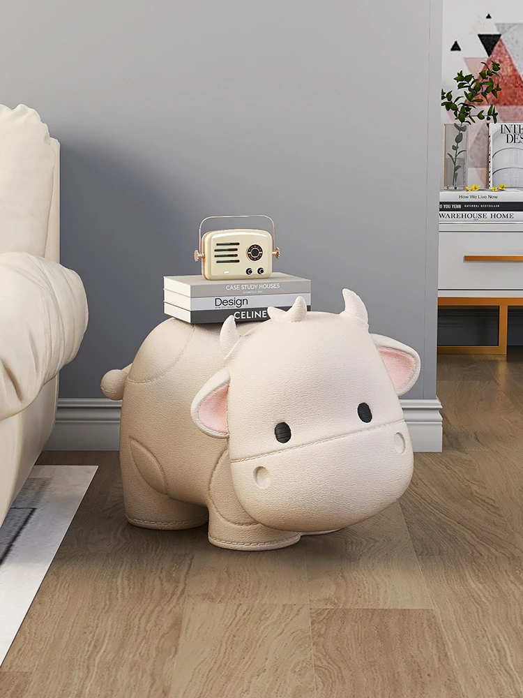 

Light Luxury Living Room Furniture Shoe Changing Stool Creative Entrance Stool Chair Home Decoration Cattle Cattle Cartoon Stool