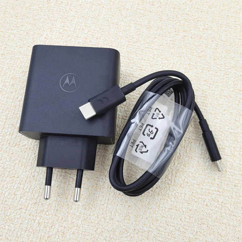 NEW 125W Turbo Charger For Motorola Moto X50 Ultra AI X40 X30 Pro S50 Neo Fast Charging Wall Power Adapter USB C To Type C Cable