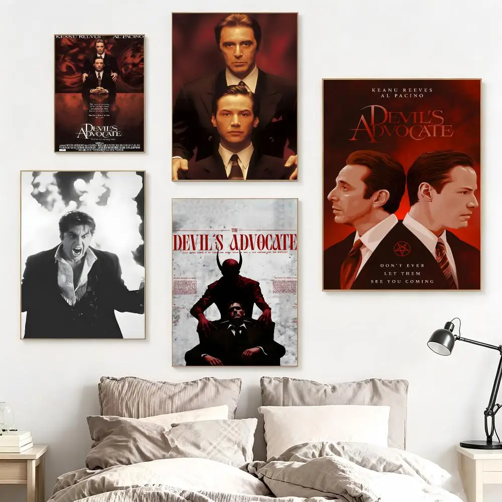 Classic Movie T-The Devils Advocate Poster impermeable para el hogar sala de estar dormitorio bar decoracion estetica