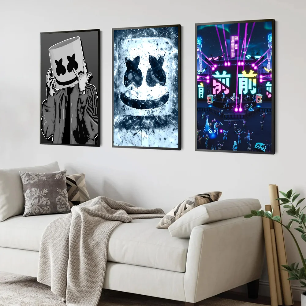 1pc World Hit DJ Marshmello Poster HD Posters Home Room Bar Cafe Decor Art Wall Painting Picture