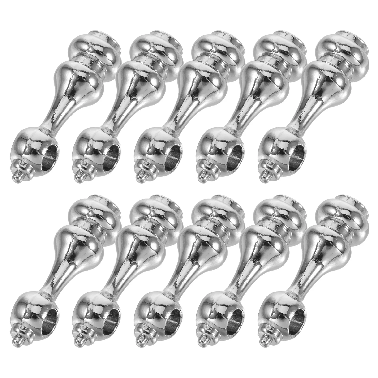 

10pcs Fence Accessories Post Cap Cabinet Connectors Furniture Rail Hardware Glass Railing Metal Decorative Spindle Connectors