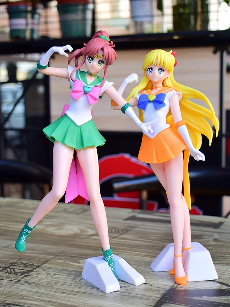 Anime Sailor Moon Action Figures Mizuno Ami Aino Minako Anime Figure Collect PVC Figurine Desktop Decoration Children'S Gift Toy