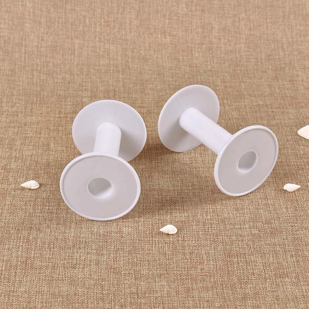

20 Pcs Thread Spools Wire Coiled Bobbin Sewing Craft Spools Machine Embroidery Elastic Plastic Storage Organizing