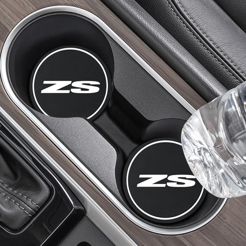 

2pcs Car Cup Holder Anti Slip Insert Coaster Pads For MG ZS 2025 2024 2019 2018 Auto Water Cup Holder Silicone Mat