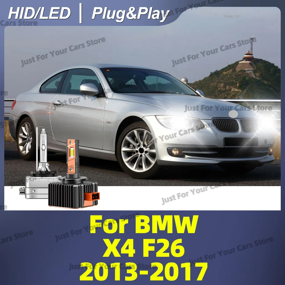 

2x D1S D1 ярко-белые лампы для BMW X4 F26 2013 2014 2015 2016 2017 HID/светодиодная фара Размер 1:1, лампы 6000K 12 В, фары Plug-N-Play