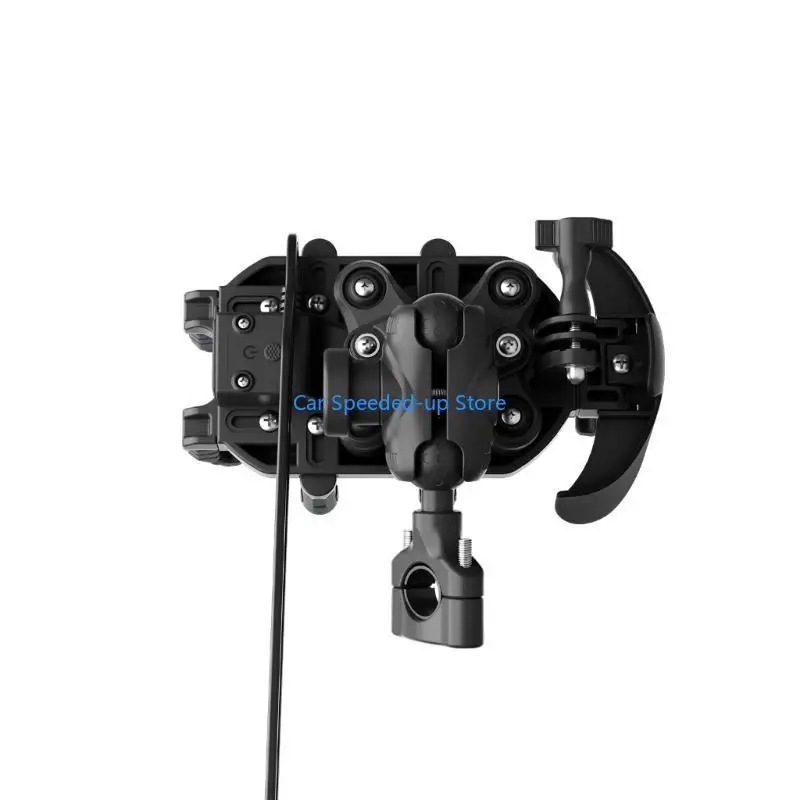 

X5XF Phone Holder Charging Motorcycle Navigation Bracket with 15W Fast Wireless Charging