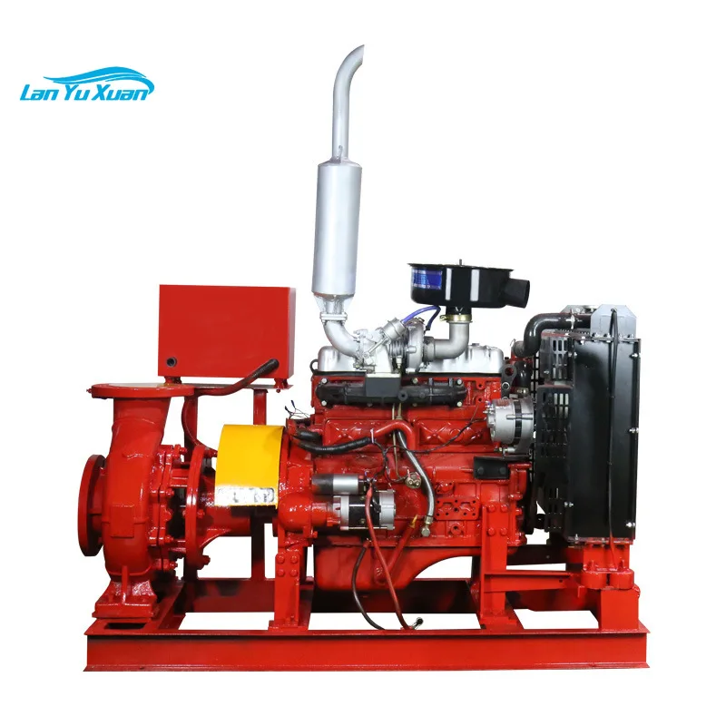 Diesel fire pump set power emergency automatic diesel fire booster water stable plug pump