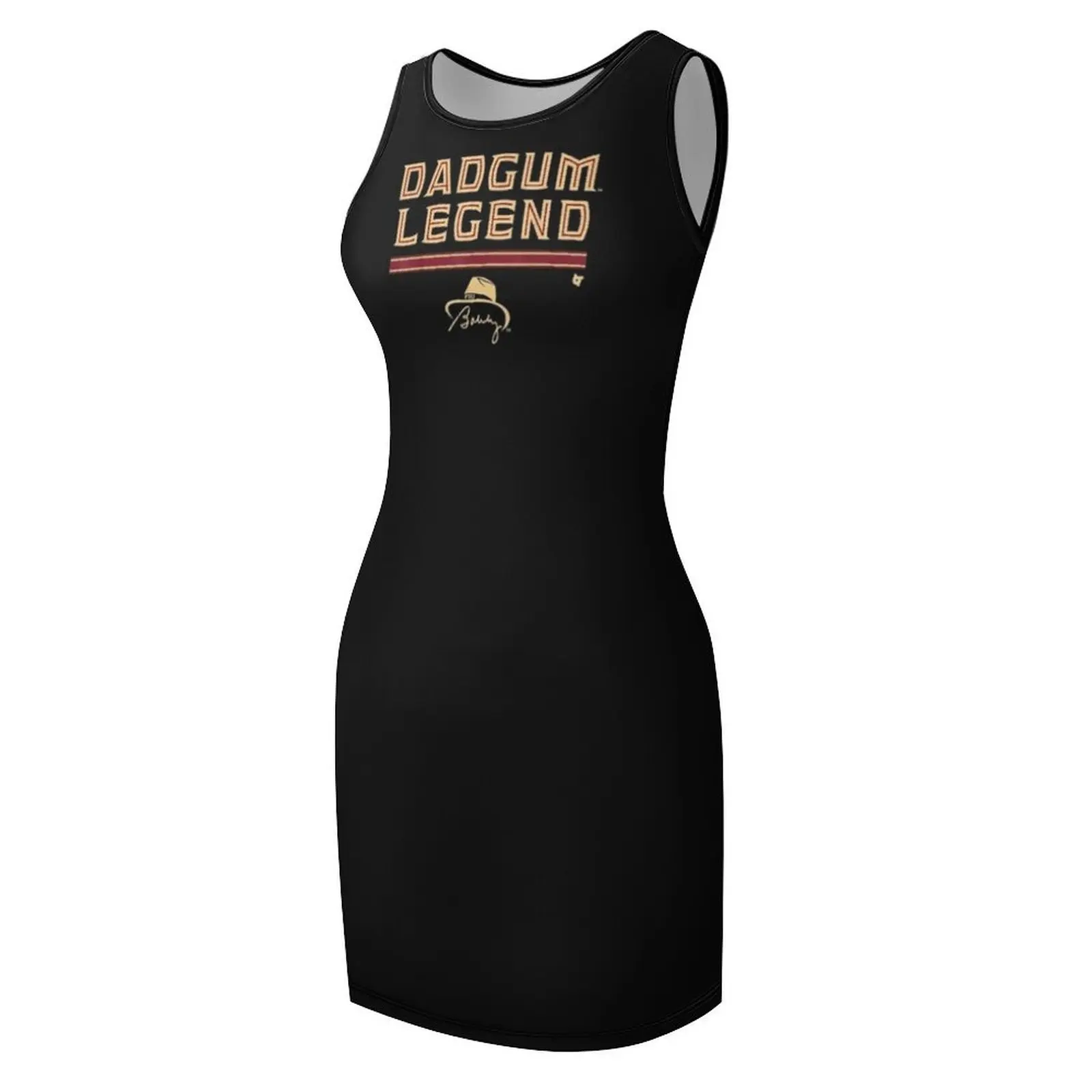 เสื้อยืด Dadgum-Legend แบบไม่มีแขน ชุดเดรสฤดูร้อนสำหรับผู้หญิง ปี 2025 ชุดเดรสสำหรับงานปาร์ตี้ ชุดเดรสผู้หญิง ชุดเดรสหรูหรา