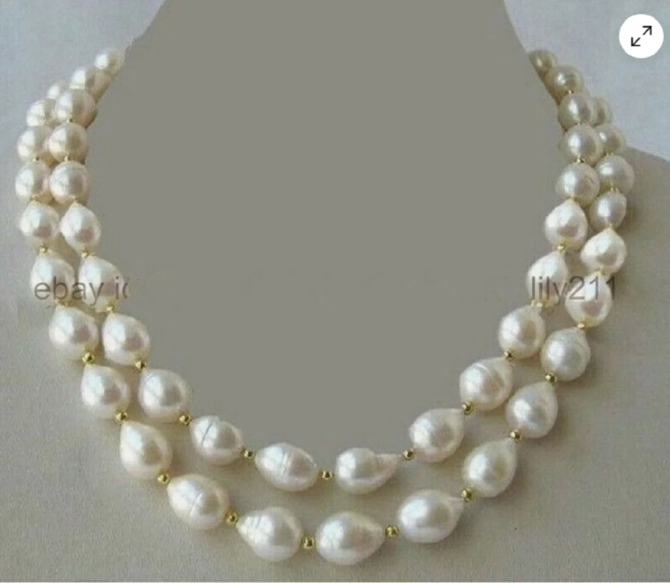 

AAA NATURAL HUGE 11-13MM SOUTH SEA REAL WHITE BAROQUE PEARL NECKLACE 35"