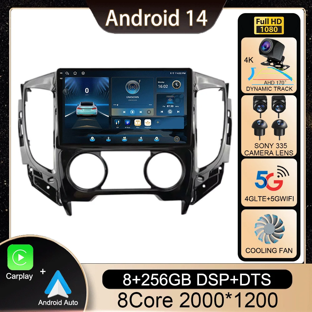 

Android 14 Carplay For Mitsubishi Pajero Sport 3 L200 5 Triton 3 2015 2016 2017 2018 2019 Car Radio GPS Multimedia Video Player