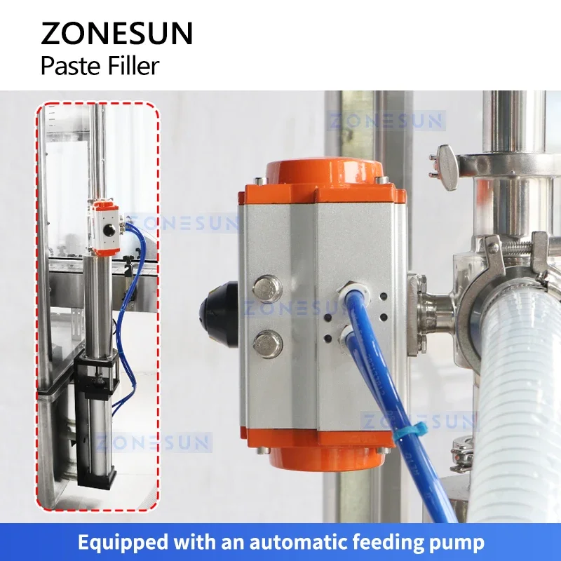 Zonesun Pompa a ingranaggi Riempitrice Servo Riempitrice per liquidi Attrezzatura automatica per il riempimento di bottiglie con copertura antipolvere ZS-GPSV2