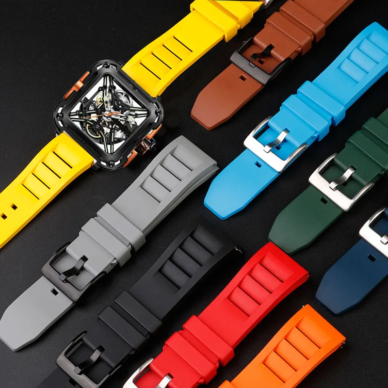 Adatto per orologio meccanico igadesign Xijia serie X Gorilla Z Series Sharp Wine Bucket Fluoroelaster Watch Band 22mm