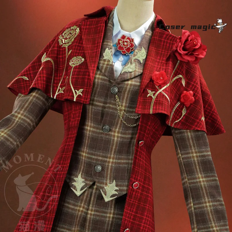 Identity V Шерлок Холмс Новец Косплей Костюм Униформа Хэллоуин Карнавал Вечеринка Рождественская игра Ролевая одежда Одежда