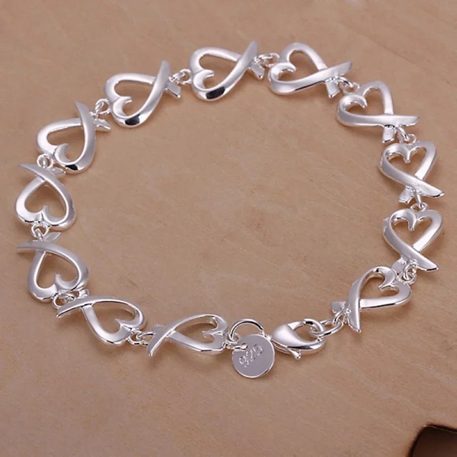 

925 Sterling Silver Bracelets for Women Wedding Lady Cute Noble Pretty Jewelry Fashion Nice Chain Hot Gifts