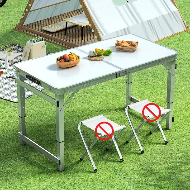 Modern Minimalist Outdoor Portable Aluminum Alloy Foldable Dining Table Folding Chairs Picnic Round Square Tubes Furniture