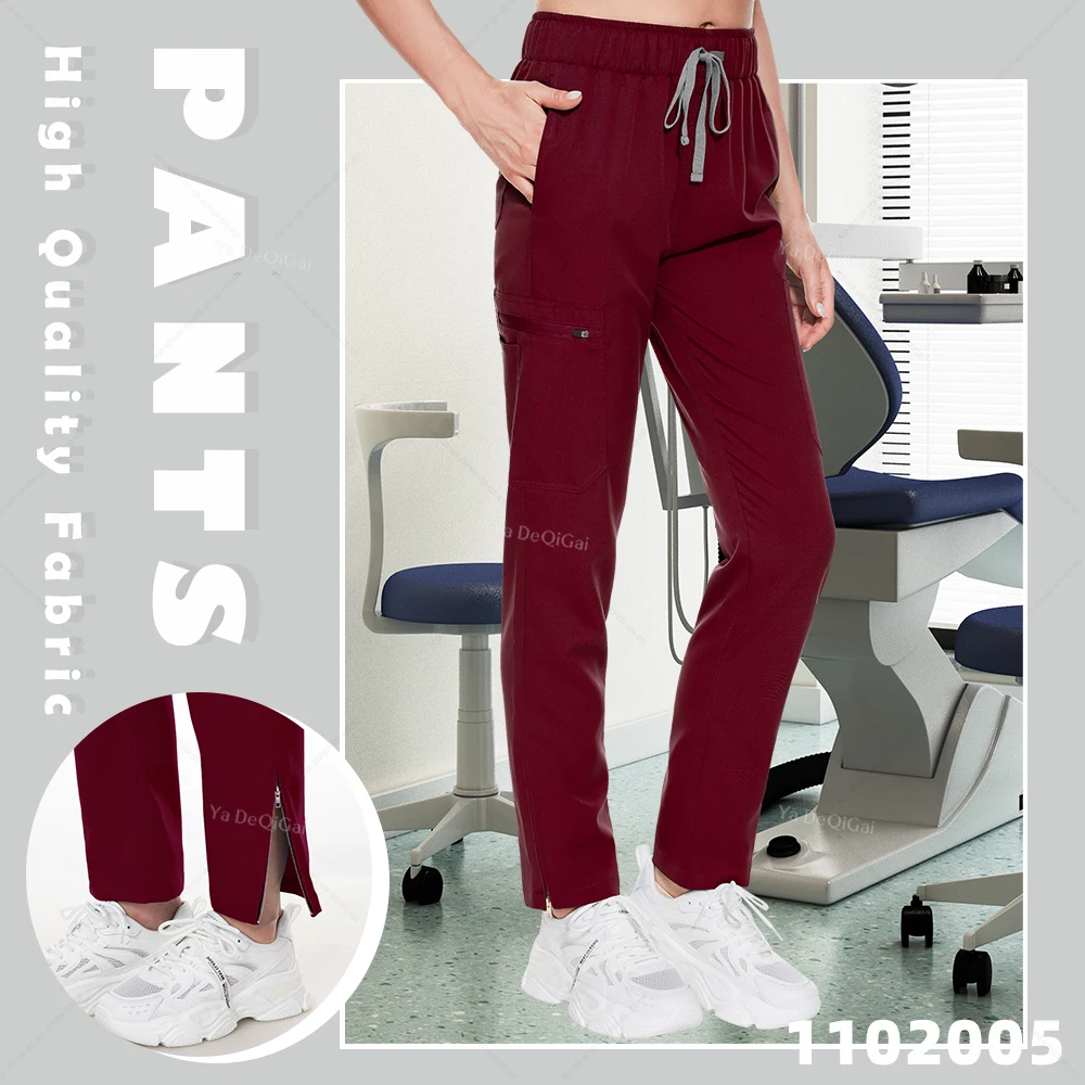 Comfortable Stretch Jogger Trousers Women Scrubs Medical Doctor Nurse Pants Dental Clinical Nursing Uniforms Work Bottoms