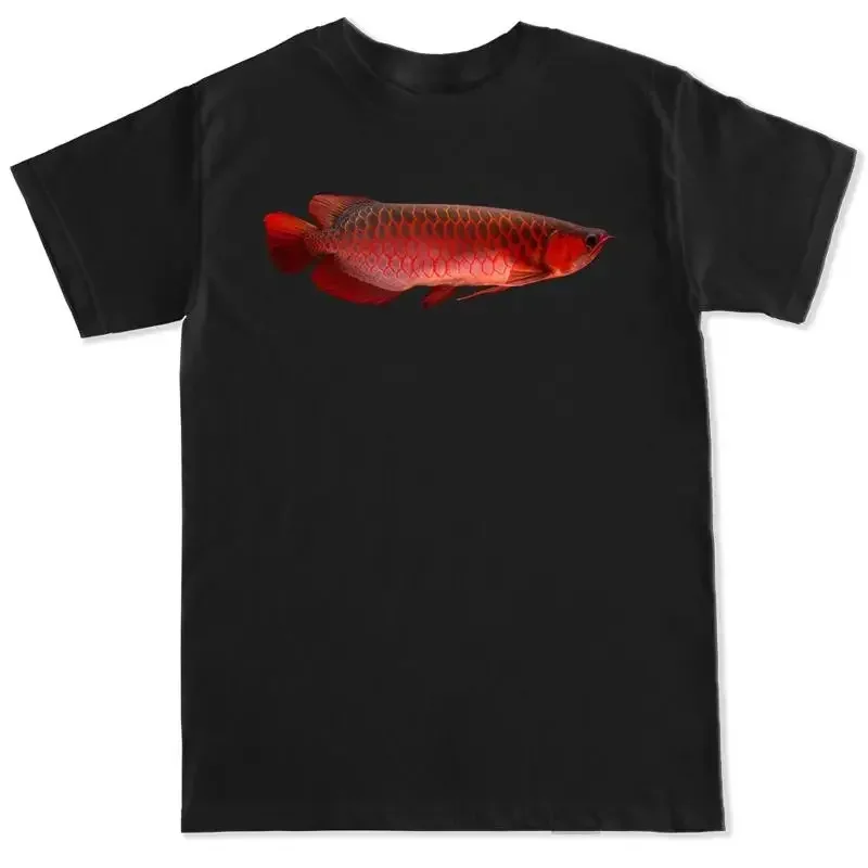 Arowana Fish Light Red Silver Gold T-Shirt