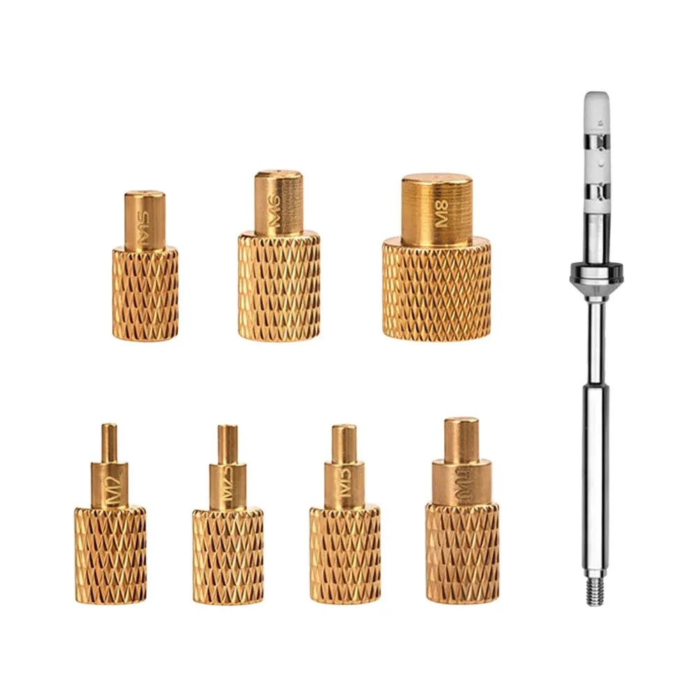 TS100-Compatible Hot Insert Nozzle Set for M2-M8 Copper Nuts Optimized for PLA ABS PC and Similar Thermoplastics