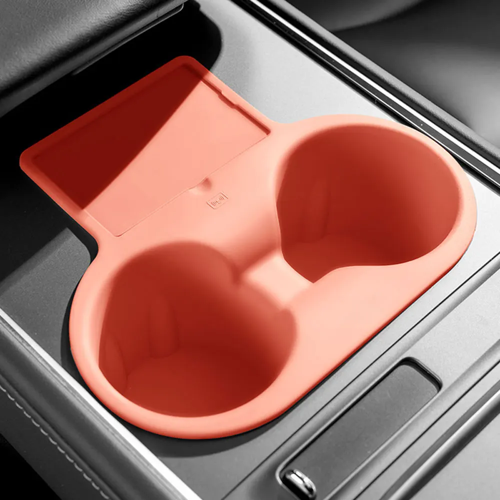 For Tesla Model 3（21-23） Model Y（20-24） Silica Gel Cup Holder Clip Water Cup Slot Slip