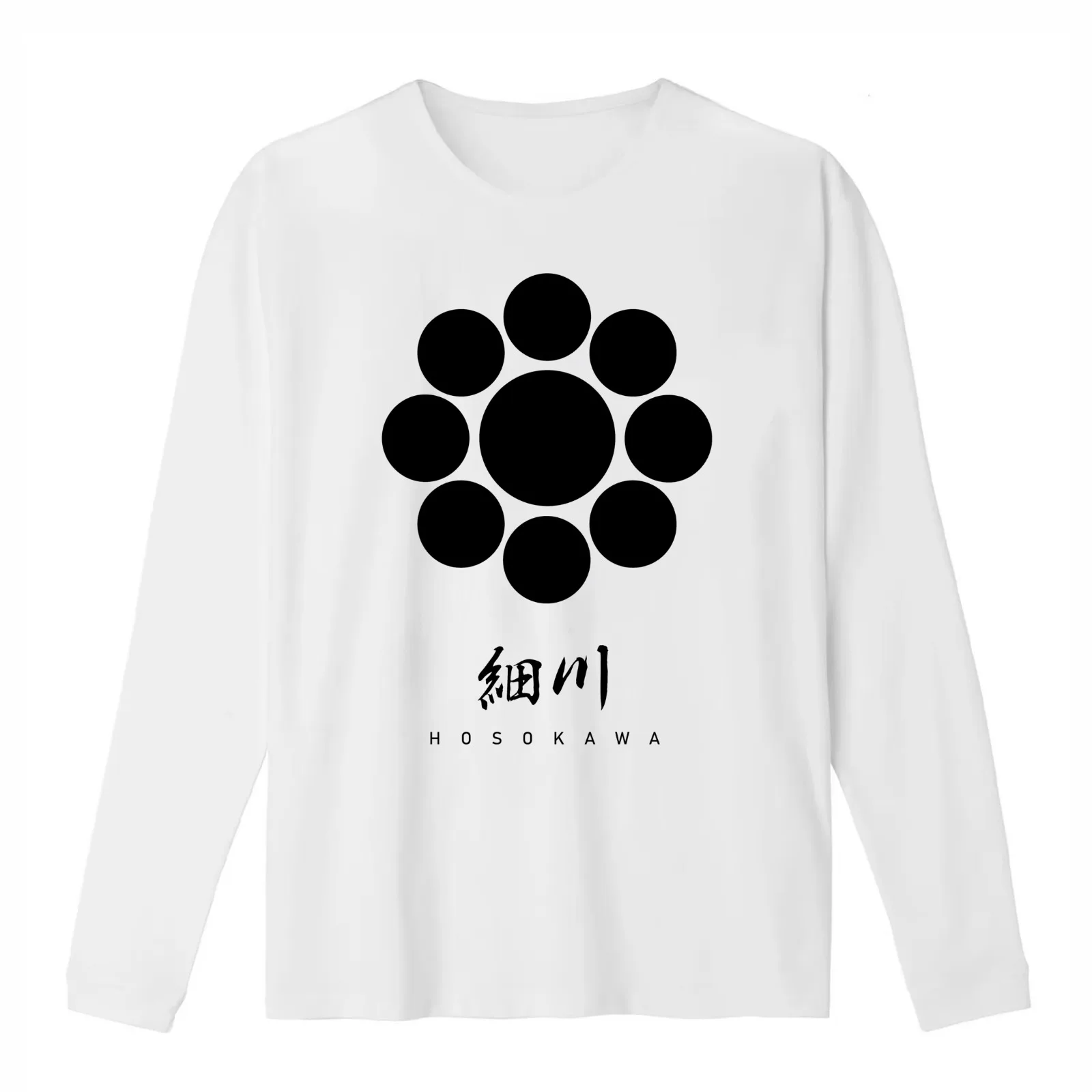 Hosokawa Clan Family Crest Kamon - Black Title Version T-Shirt Summer Casual Cotton Tee Oversized Streetwear Tops 100% Cotton