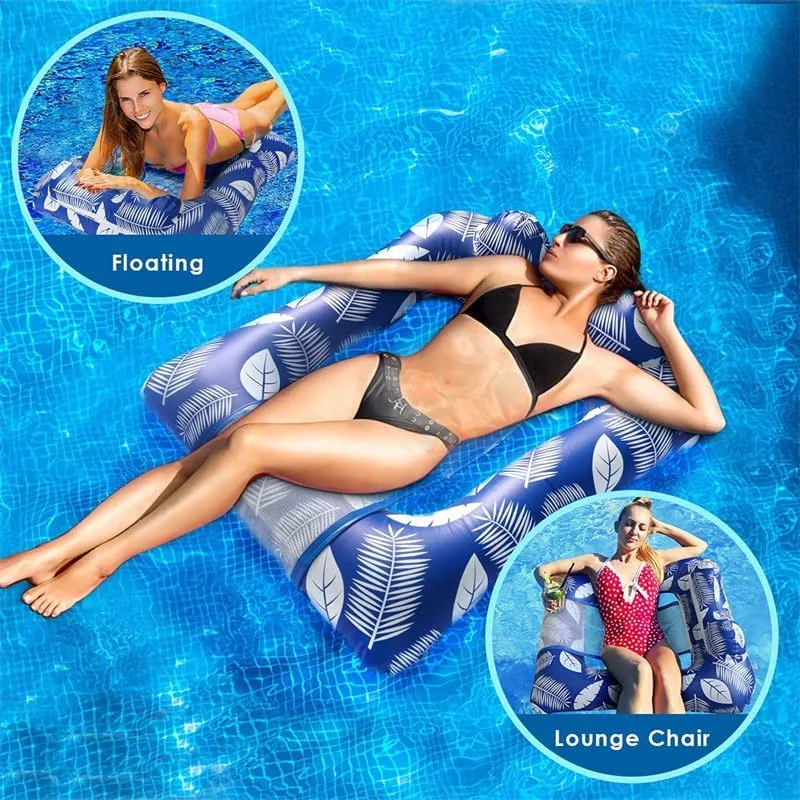 

Inflatable Mesh Pool Float Chair Water Fun Large Pool Toys Summer Beach Float Lounge Raft for Adults