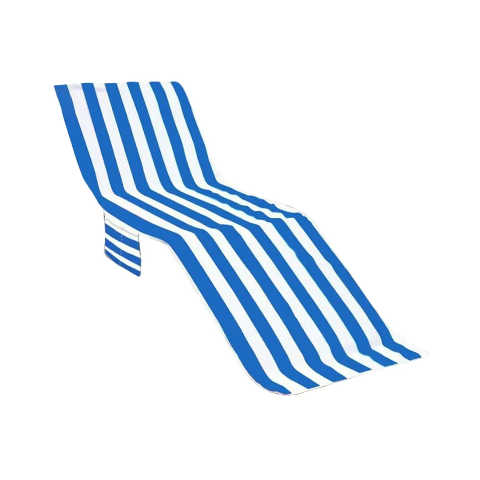 

Pool Chair Cover Absorbent Quick Drying Striped Soft Lounger Towel with Pocket for Courtyard Swimming Pool Garden Summer Camping